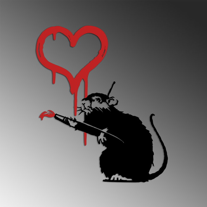 Wallity Banksy Metal 08 Blanco
